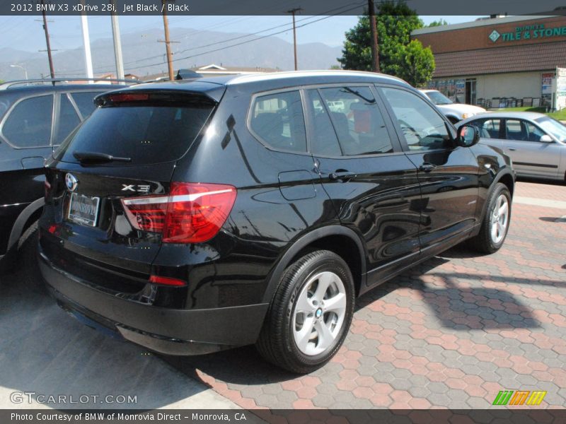 Jet Black / Black 2012 BMW X3 xDrive 28i