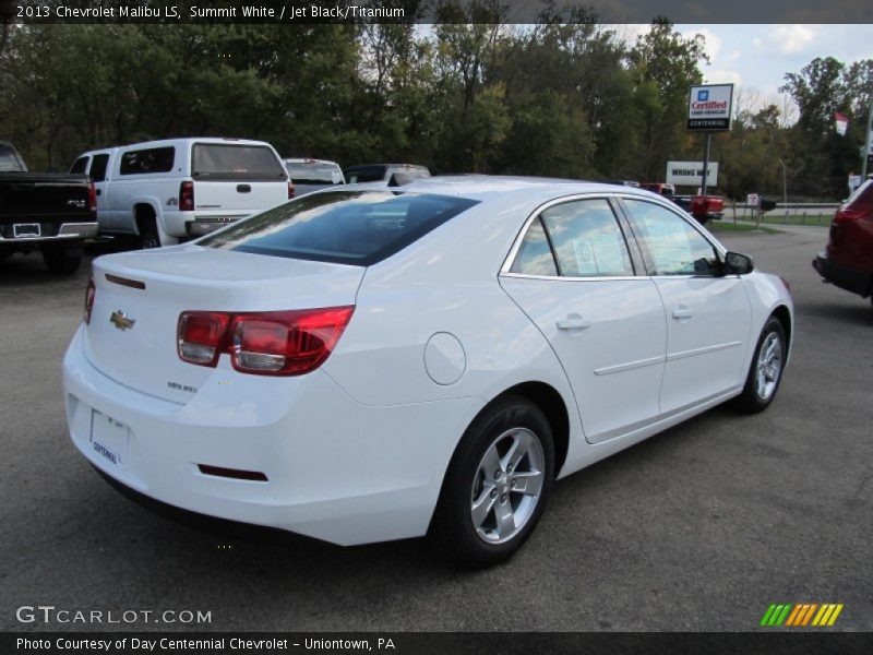 Summit White / Jet Black/Titanium 2013 Chevrolet Malibu LS