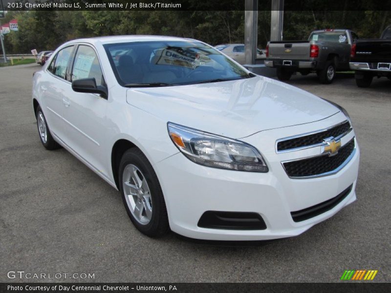 Summit White / Jet Black/Titanium 2013 Chevrolet Malibu LS