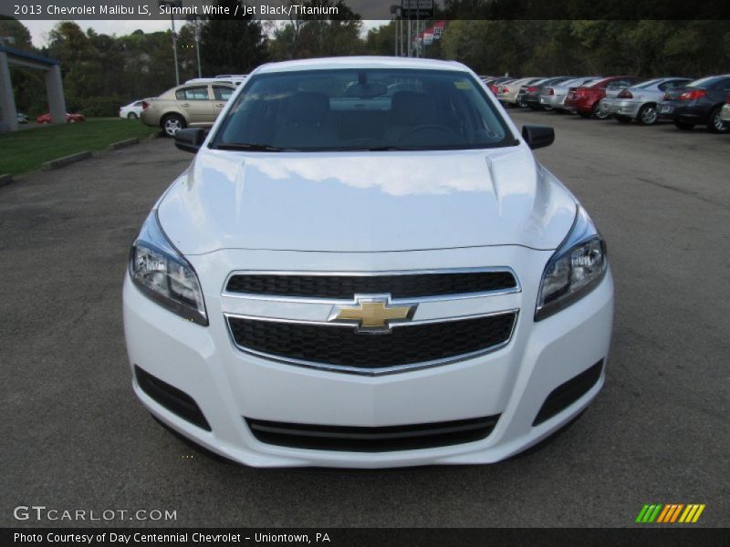 Summit White / Jet Black/Titanium 2013 Chevrolet Malibu LS