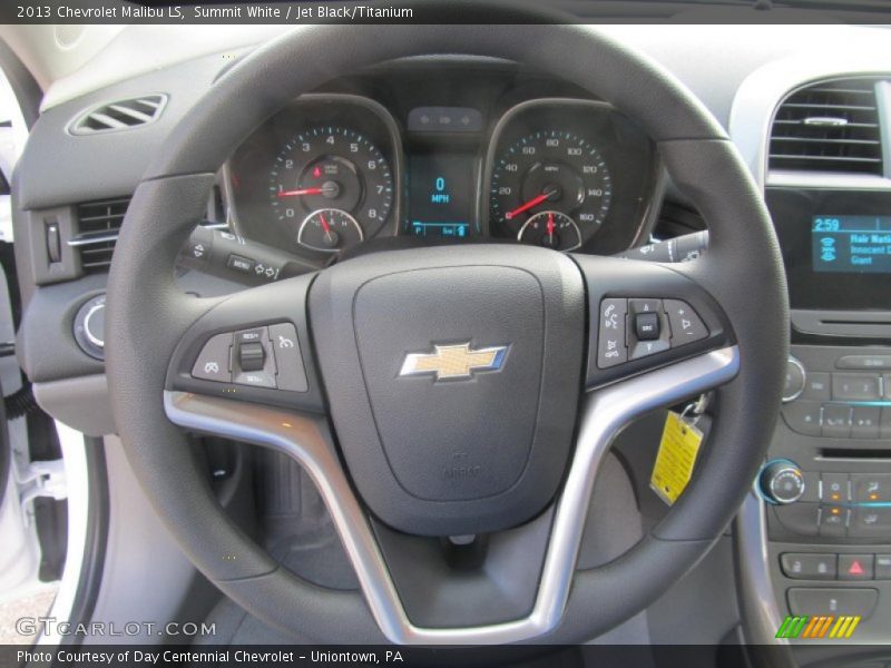 Summit White / Jet Black/Titanium 2013 Chevrolet Malibu LS