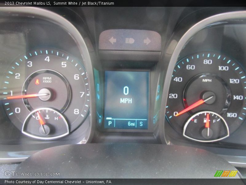 Summit White / Jet Black/Titanium 2013 Chevrolet Malibu LS