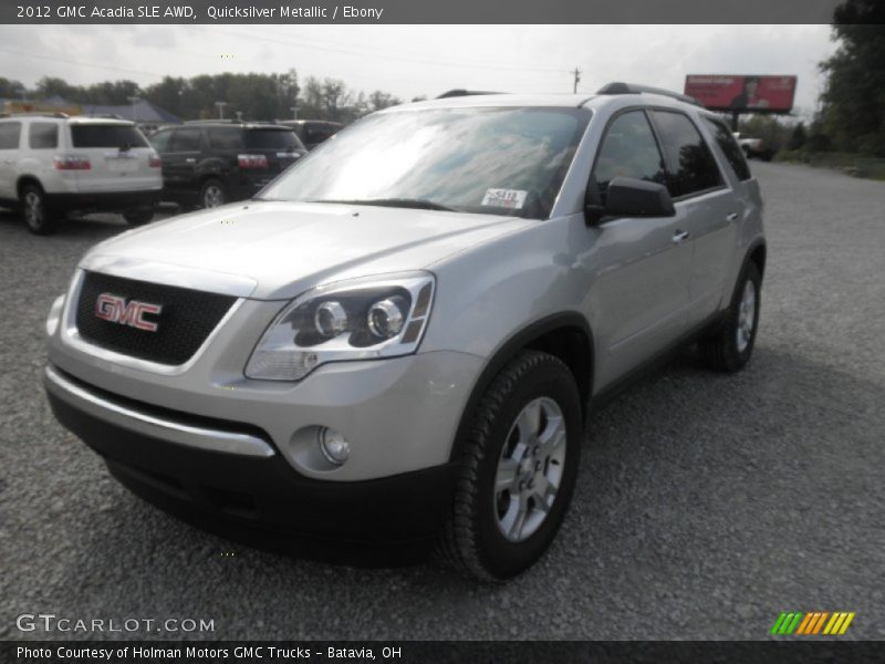 Quicksilver Metallic / Ebony 2012 GMC Acadia SLE AWD