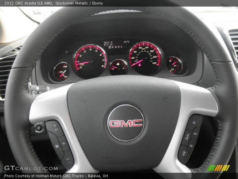 Quicksilver Metallic / Ebony 2012 GMC Acadia SLE AWD