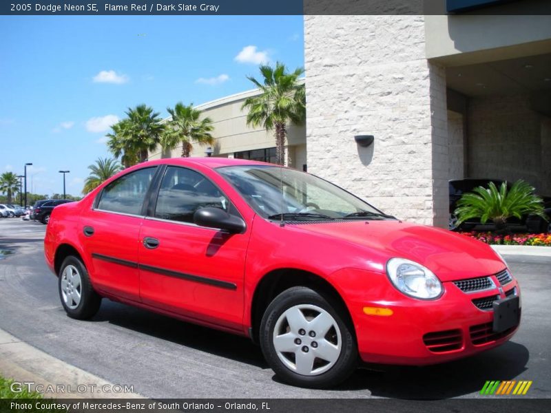 Flame Red / Dark Slate Gray 2005 Dodge Neon SE