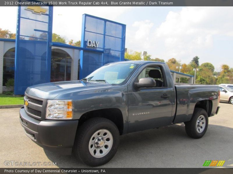 Blue Granite Metallic / Dark Titanium 2012 Chevrolet Silverado 1500 Work Truck Regular Cab 4x4