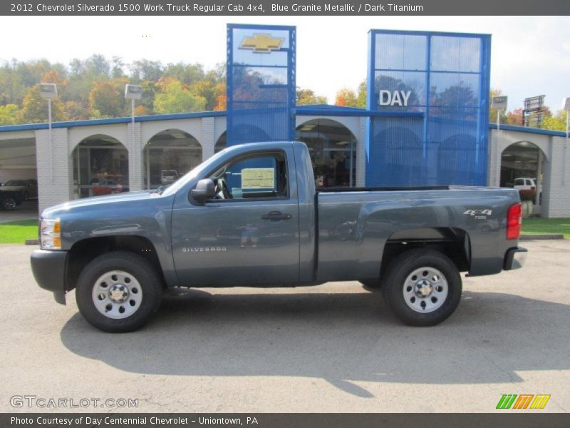 Blue Granite Metallic / Dark Titanium 2012 Chevrolet Silverado 1500 Work Truck Regular Cab 4x4