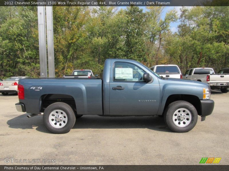 Blue Granite Metallic / Dark Titanium 2012 Chevrolet Silverado 1500 Work Truck Regular Cab 4x4