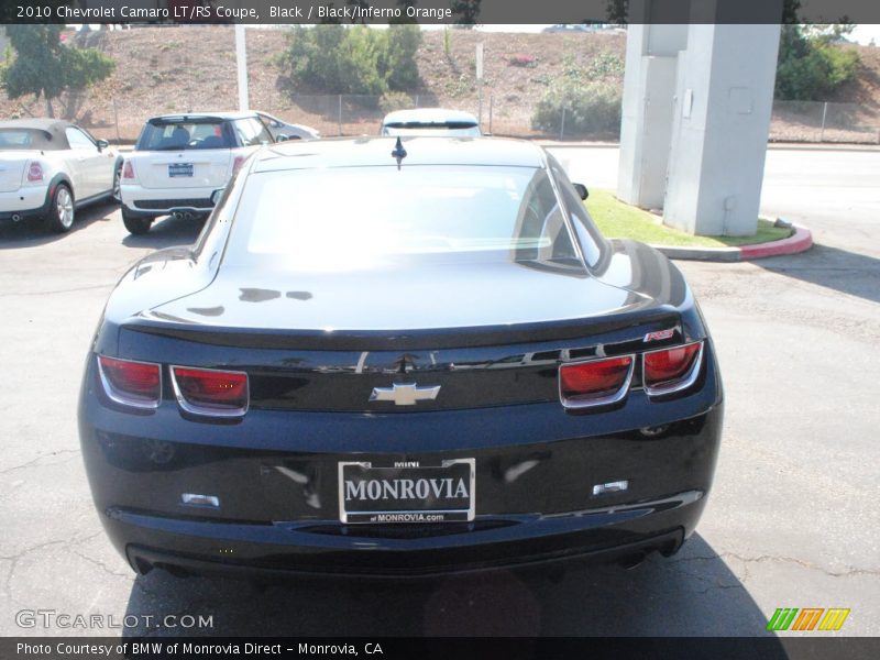 Black / Black/Inferno Orange 2010 Chevrolet Camaro LT/RS Coupe