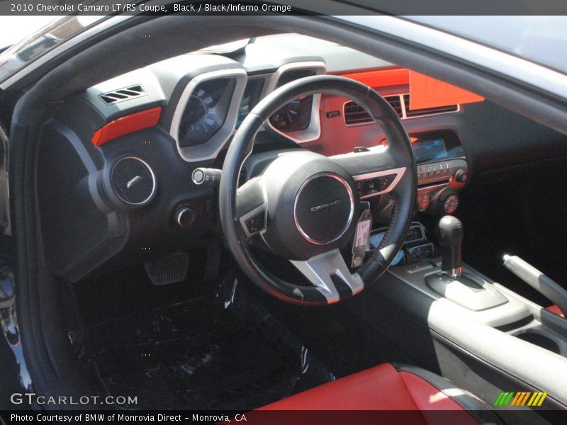 Black / Black/Inferno Orange 2010 Chevrolet Camaro LT/RS Coupe