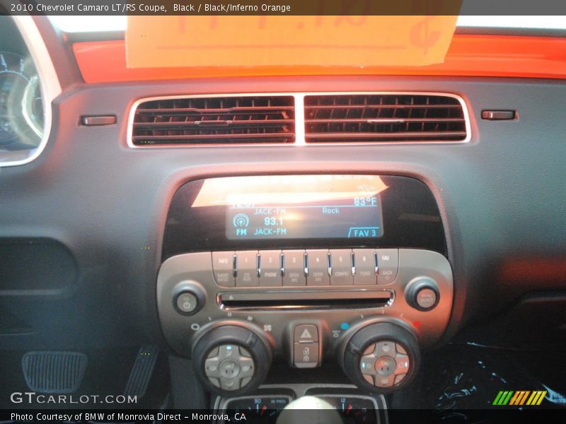 Black / Black/Inferno Orange 2010 Chevrolet Camaro LT/RS Coupe