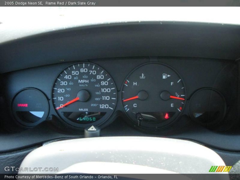 Flame Red / Dark Slate Gray 2005 Dodge Neon SE