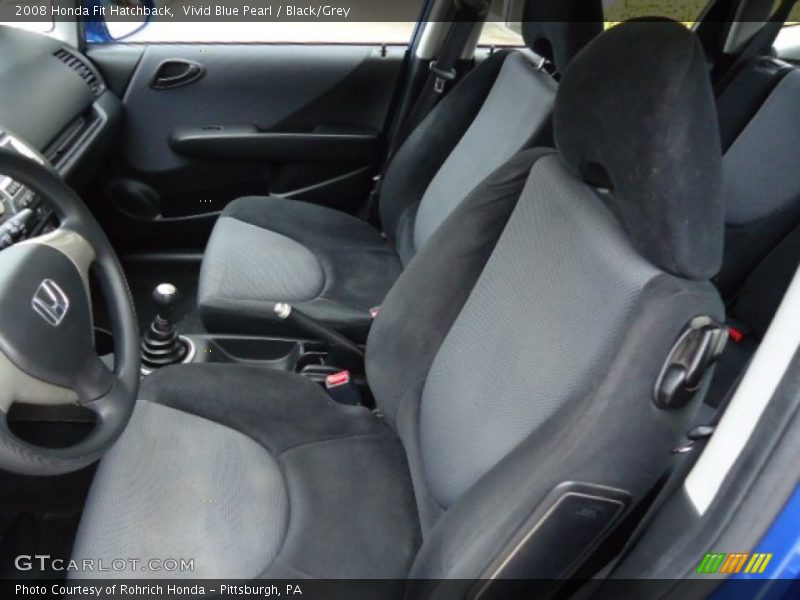 Vivid Blue Pearl / Black/Grey 2008 Honda Fit Hatchback