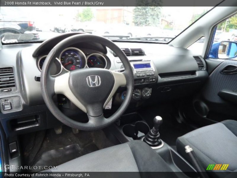 Vivid Blue Pearl / Black/Grey 2008 Honda Fit Hatchback