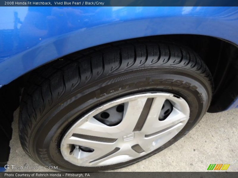 Vivid Blue Pearl / Black/Grey 2008 Honda Fit Hatchback