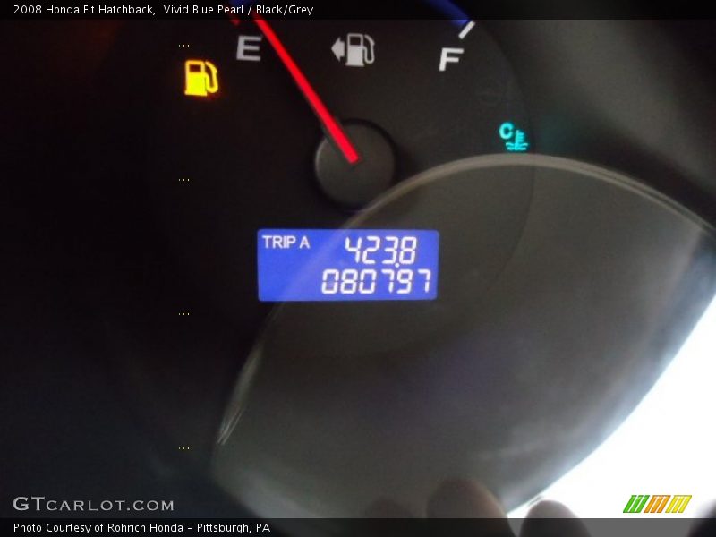 Vivid Blue Pearl / Black/Grey 2008 Honda Fit Hatchback