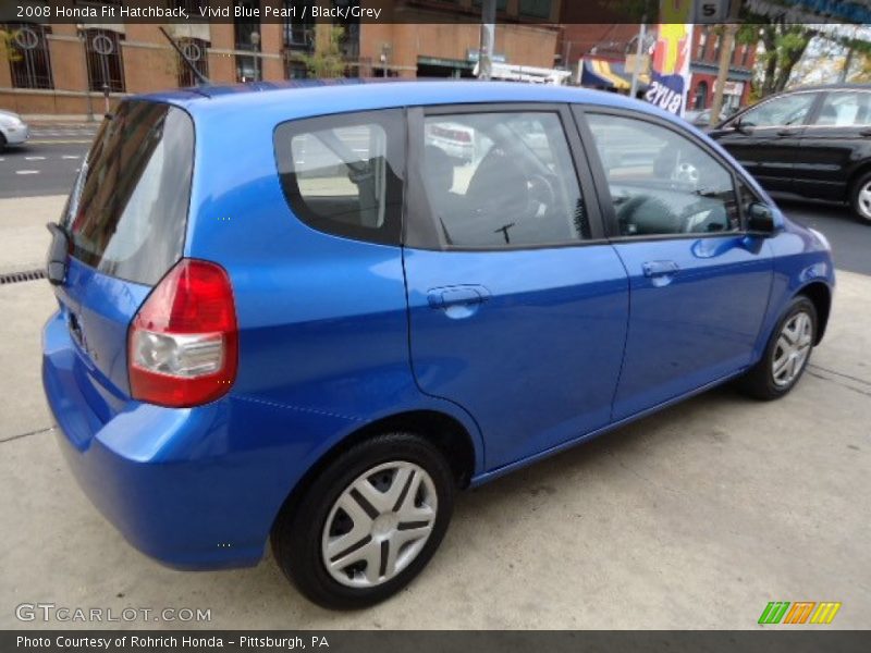 Vivid Blue Pearl / Black/Grey 2008 Honda Fit Hatchback
