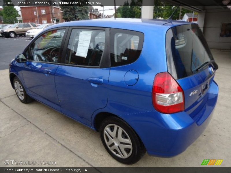 Vivid Blue Pearl / Black/Grey 2008 Honda Fit Hatchback