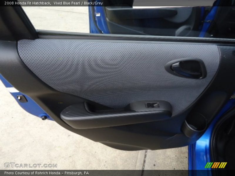 Vivid Blue Pearl / Black/Grey 2008 Honda Fit Hatchback