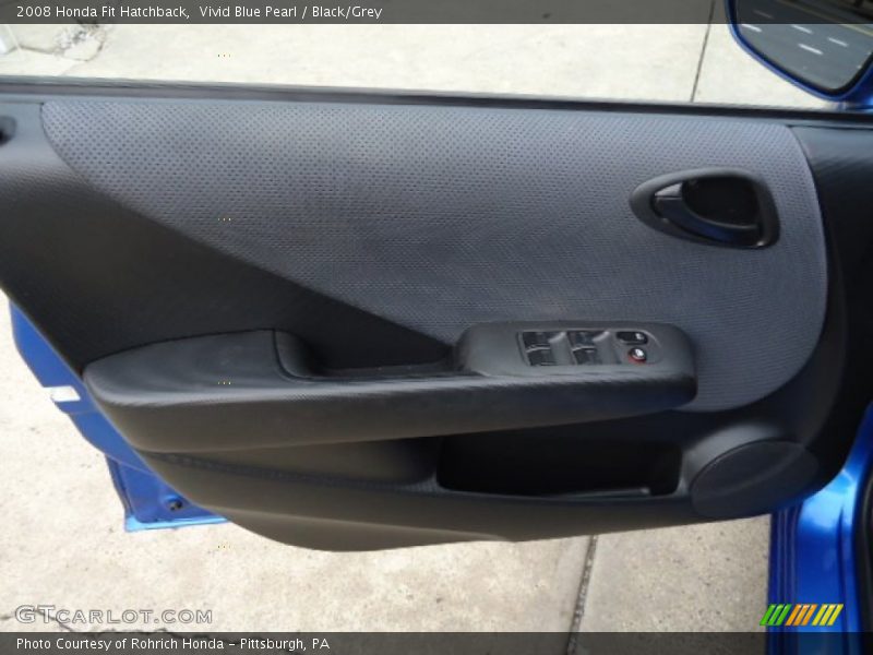 Vivid Blue Pearl / Black/Grey 2008 Honda Fit Hatchback