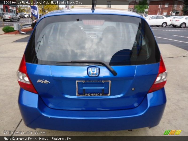 Vivid Blue Pearl / Black/Grey 2008 Honda Fit Hatchback