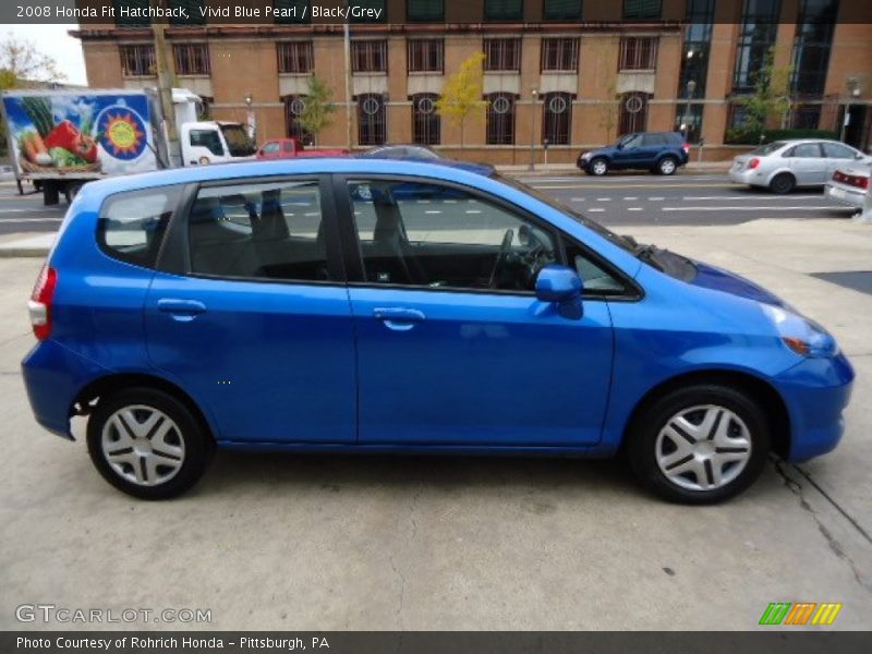 Vivid Blue Pearl / Black/Grey 2008 Honda Fit Hatchback