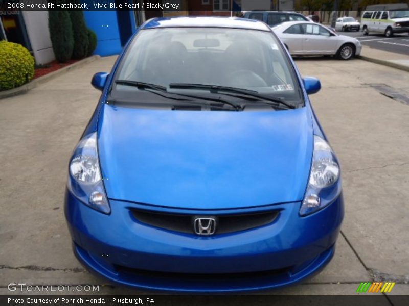 Vivid Blue Pearl / Black/Grey 2008 Honda Fit Hatchback
