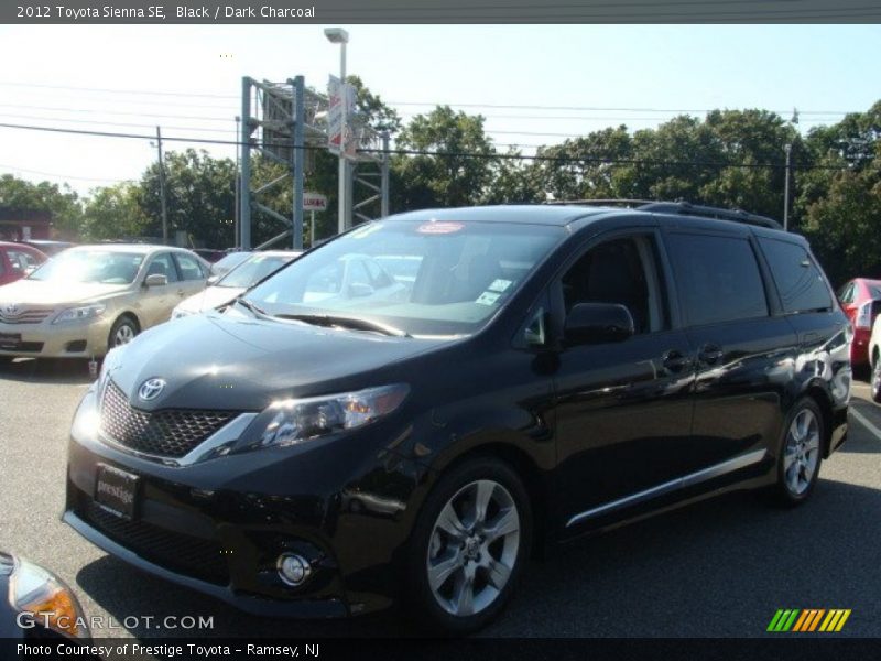 Black / Dark Charcoal 2012 Toyota Sienna SE