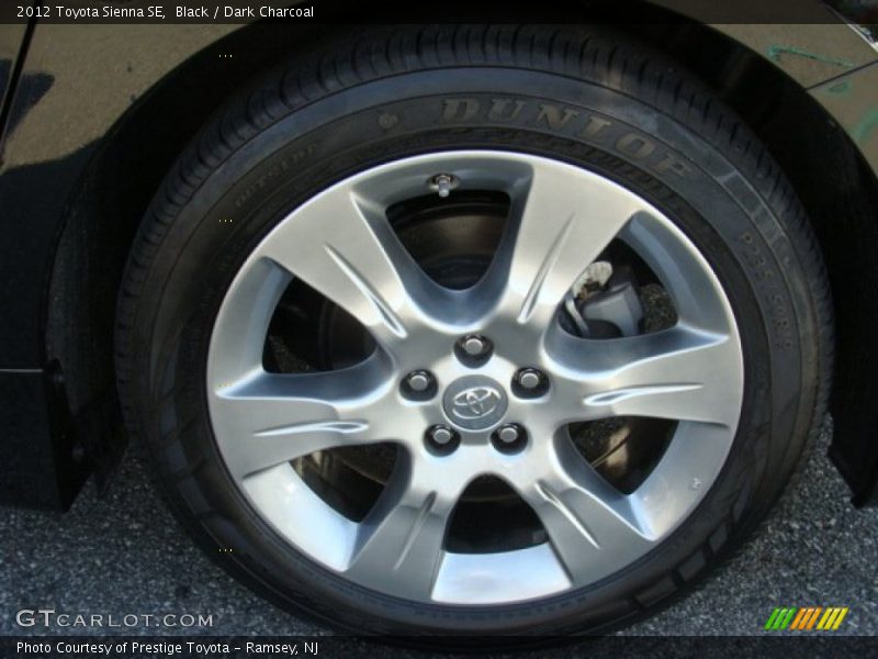 Black / Dark Charcoal 2012 Toyota Sienna SE