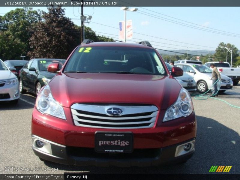 Ruby Red Pearl / Off Black 2012 Subaru Outback 2.5i Premium