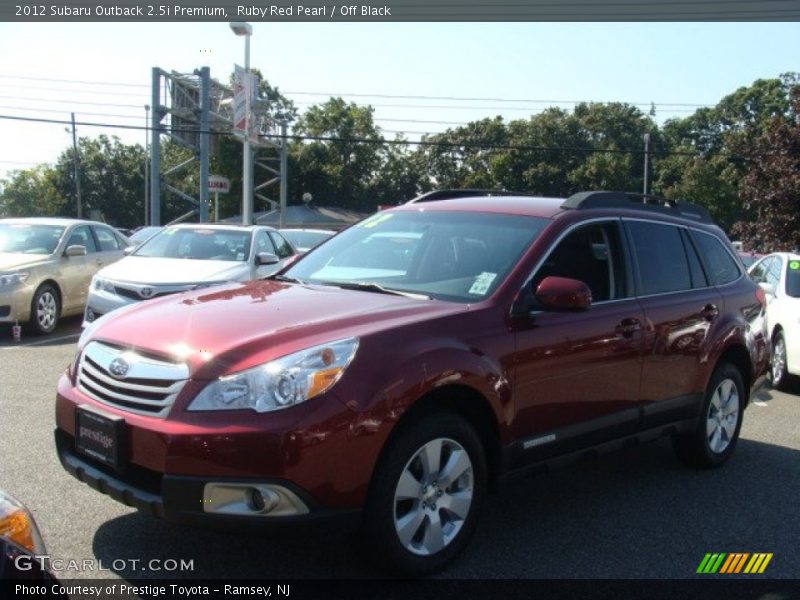 Ruby Red Pearl / Off Black 2012 Subaru Outback 2.5i Premium