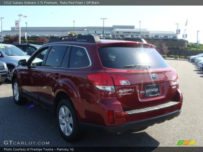 Ruby Red Pearl / Off Black 2012 Subaru Outback 2.5i Premium