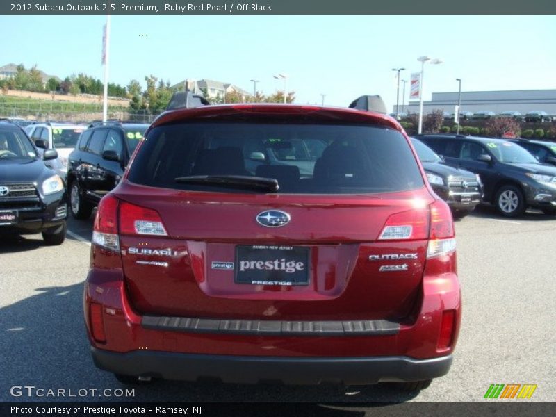 Ruby Red Pearl / Off Black 2012 Subaru Outback 2.5i Premium