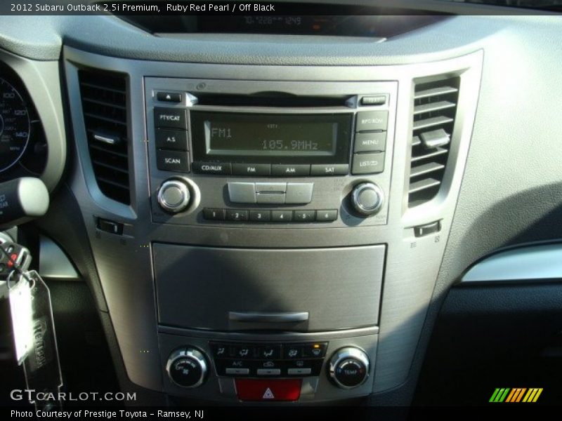 Ruby Red Pearl / Off Black 2012 Subaru Outback 2.5i Premium
