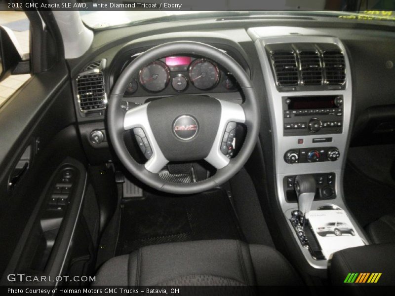 White Diamond Tricoat / Ebony 2012 GMC Acadia SLE AWD