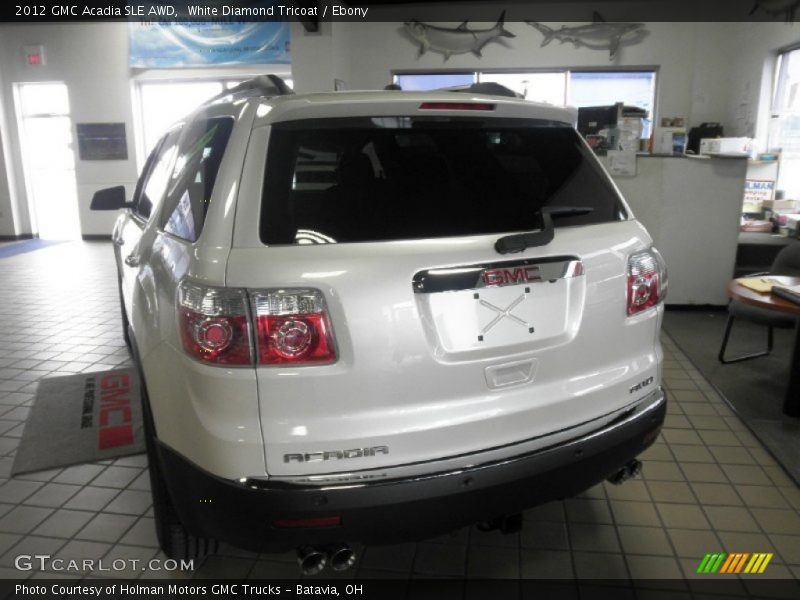 White Diamond Tricoat / Ebony 2012 GMC Acadia SLE AWD