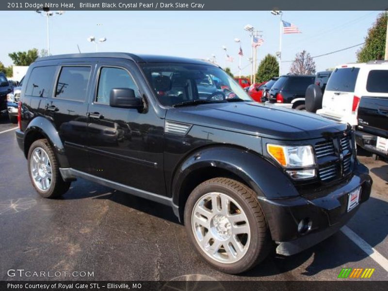 Brilliant Black Crystal Pearl / Dark Slate Gray 2011 Dodge Nitro Heat