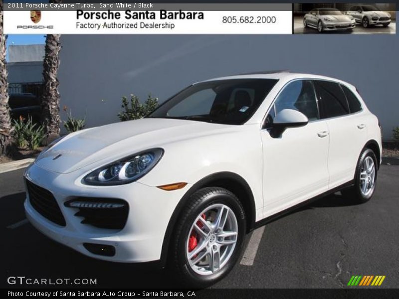 Sand White / Black 2011 Porsche Cayenne Turbo