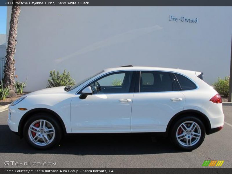 Sand White / Black 2011 Porsche Cayenne Turbo