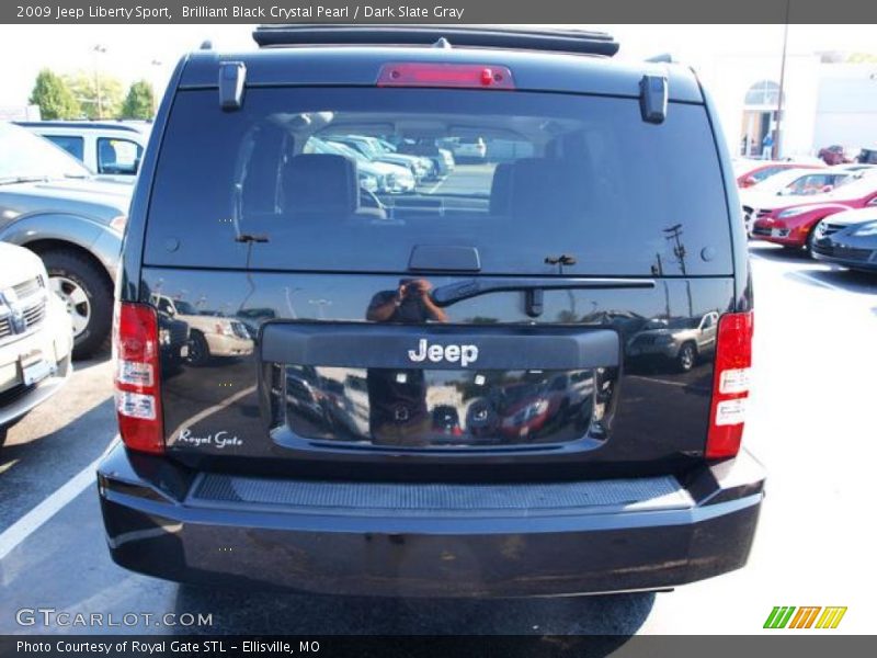 Brilliant Black Crystal Pearl / Dark Slate Gray 2009 Jeep Liberty Sport