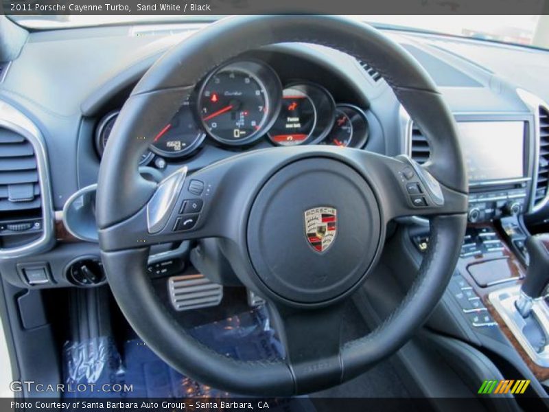 Sand White / Black 2011 Porsche Cayenne Turbo