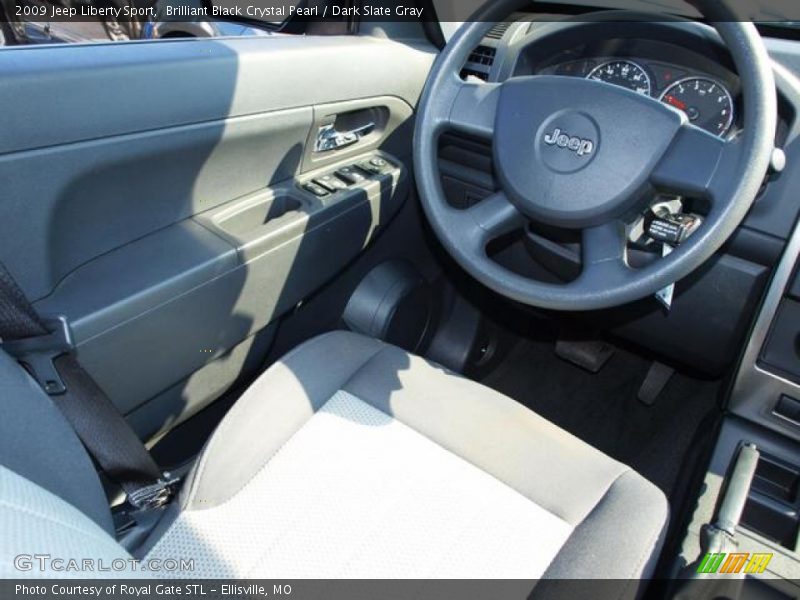 Brilliant Black Crystal Pearl / Dark Slate Gray 2009 Jeep Liberty Sport