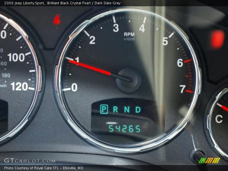 Brilliant Black Crystal Pearl / Dark Slate Gray 2009 Jeep Liberty Sport