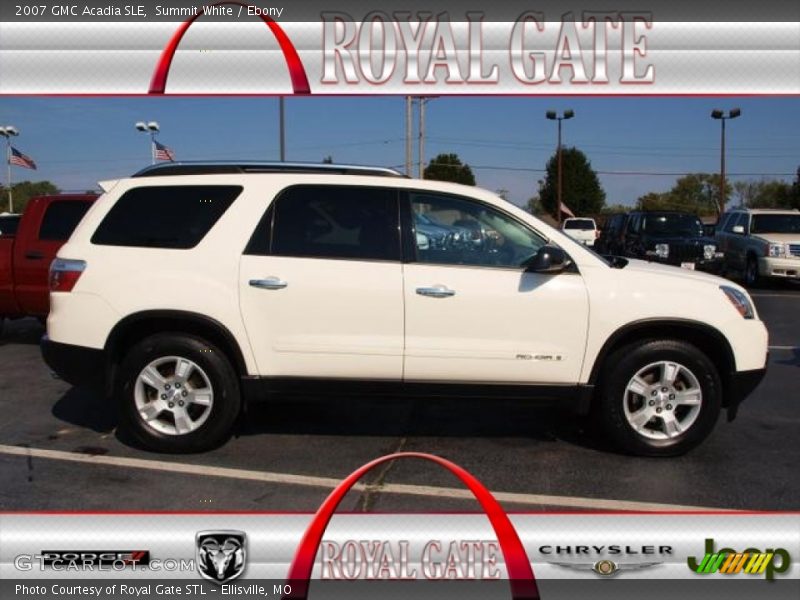 Summit White / Ebony 2007 GMC Acadia SLE