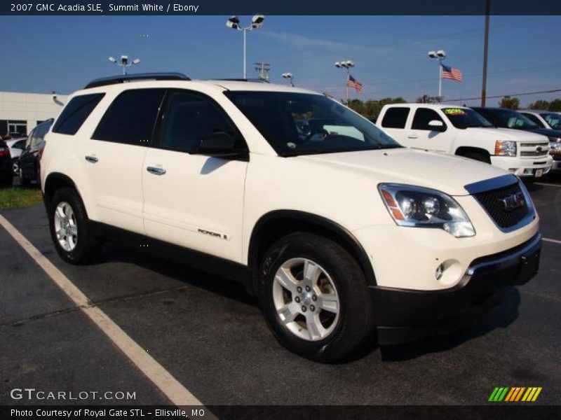 Summit White / Ebony 2007 GMC Acadia SLE