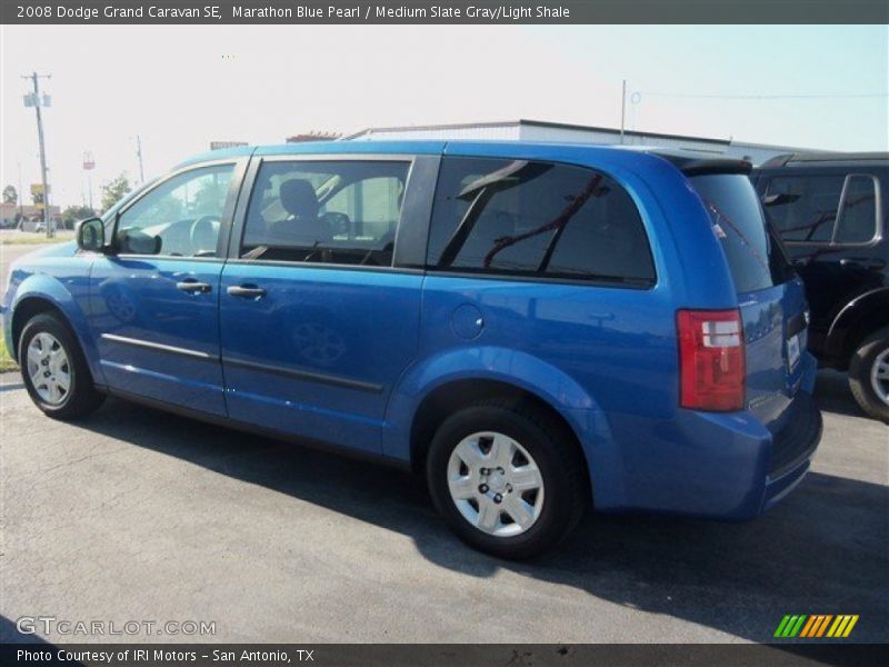 Marathon Blue Pearl / Medium Slate Gray/Light Shale 2008 Dodge Grand Caravan SE