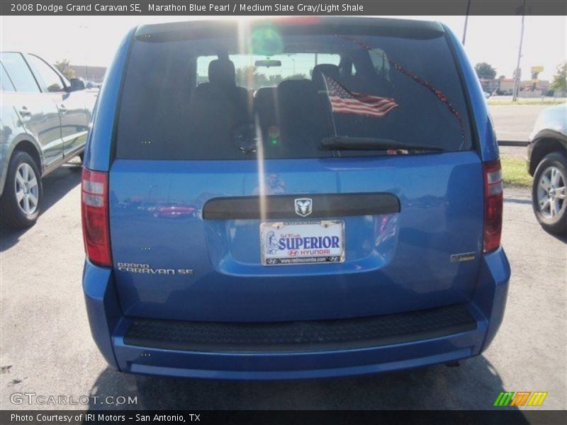 Marathon Blue Pearl / Medium Slate Gray/Light Shale 2008 Dodge Grand Caravan SE