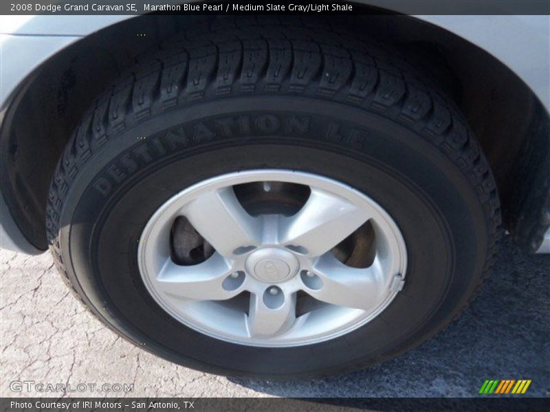 Marathon Blue Pearl / Medium Slate Gray/Light Shale 2008 Dodge Grand Caravan SE