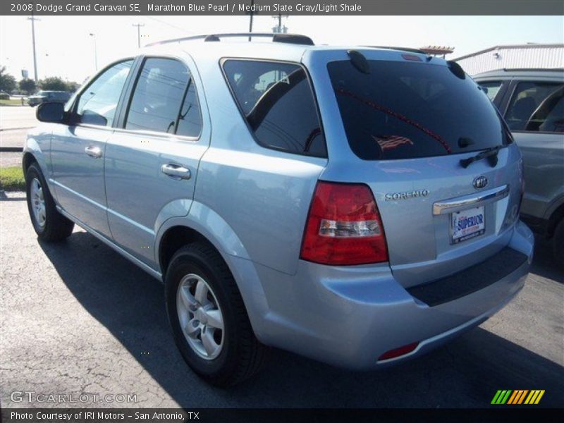 Marathon Blue Pearl / Medium Slate Gray/Light Shale 2008 Dodge Grand Caravan SE