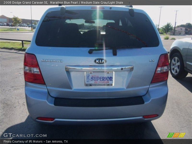 Marathon Blue Pearl / Medium Slate Gray/Light Shale 2008 Dodge Grand Caravan SE